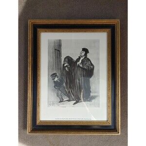 Vintage Art Lithograph "Vous avez perdu votre procès..." aka The Lawyer